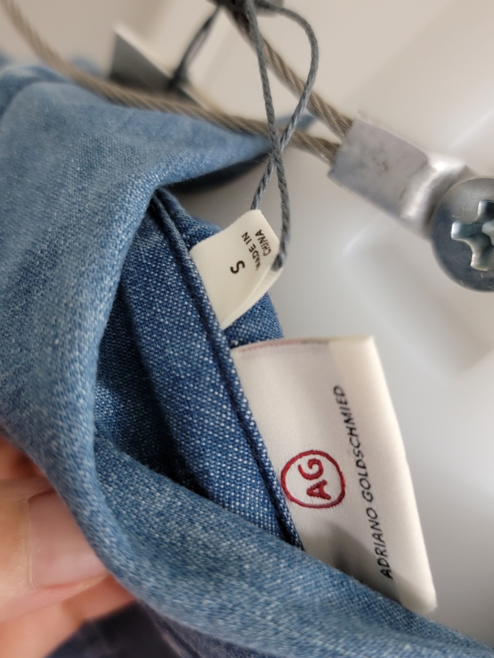 Ag Adriano Goldschmied Light Blue Denim Skirt